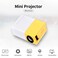 Generic-Yellow&amp;White YG300 LED Projector Home Office Mini Portable 1080P Full HD with Remote Control Projector UK Plug