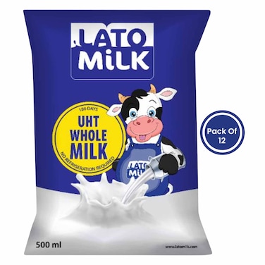 Lato Milk Fino Uht Whole Milk 500Ml X Pack Of 12
