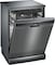 Siemens iQ300 Free-Standing Dishwasher 60 cm Black Inox, SN23HC65MM