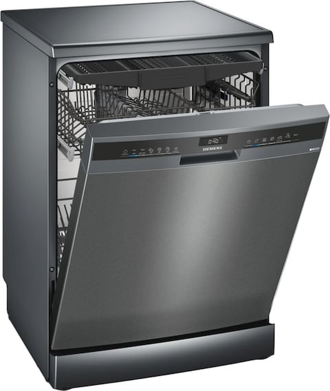 Siemens iQ300 Free-Standing Dishwasher 60 cm Black Inox, SN23HC65MM