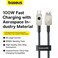 BASEUS Unbreakable Series 1m USB to Type-C 100W Fast Charging Braided Data Cable Compatible with iPhone 15/Pro/Max/Note series Samsung/LG/Huawei/Lenovo/Nokia/Vivo/Sony/Pixel/Xiaomi - Stellar White