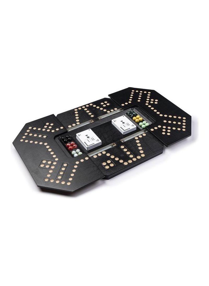 Buy Jackaroo The Original Black Leather 4/6 Player Board Game 40 X 40 X ...