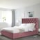 In House Madrid Velvet Bed Frame - King - 200x200 cm - Dark Pink