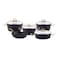 Home Maker Granite Cookware Set With Stainless Steel Lid Black And Gold 9 PCS