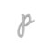 The Party Popper - Script Letter 'p' Foil Balloons Silver