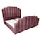 In House Taj Velvet Bed Frame - King - 200x180 cm - Dark Pink