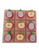 Fruits Slide Matching Wooden Tic Tac Toe Board Game Puzzle