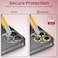 Moxedo Camera Lens Protector, 9H Tempered Glass, Scratch Resistant Aluminum Alloy Frame Camera Cover Screen Protector Compatible for iPhone 12 Pro 6.7 inch (PLATINUM GOLDEN)