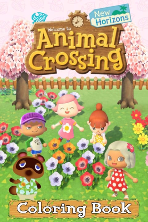 Animal Crossing New Horizons Colouring Book: Jumbo Colouring Books for Kids with Over 50 Funny Design Paperback English