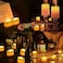 Flameless Candles [12 Pack] Battery Operated LED Votive Flickering Tealights Candles with Warm White Light for Wedding, Birthday Party, Holidays, Eid Ramadan Home Decoration