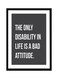Spoil Your Wall Quotes Poster With Frame Black/White 40x55cm