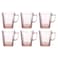 Pasabahce Carre Mug Set - 270 Cc - 6 Pieces - Pink