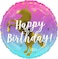 Party Time 1-Piece 18inch Colorful Unicorn Foil Balloon, Happy Birthday Unicorn Theme Foil Balloon, For Unicorn Theme Party Decoration - Unicorn Birthday Party Decoration Supplies