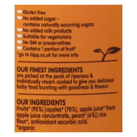 Hipp Organic Apple And Pear Pudding Baby Food 125G