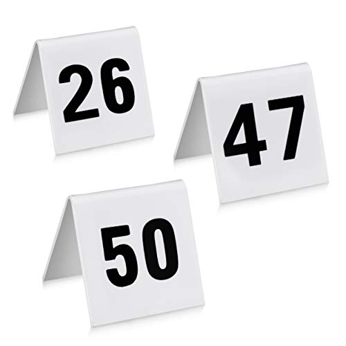 Buy New Star Foodservice 26764 Double Side Plastic Table Numbers, 26-50 ...