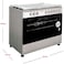Nobel 90x60 Electric &amp; Gas Cooker, 4 Burner, 2 Hot Plate NGC9622 Silver