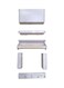 Generic 5-In-1 Magnetic Combination Storage Rack Set White 26X103X93cm