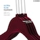 ZOBER Premium Quality Space Saving Luxurious Velvet Hangers Strong and Durable Hold Up to 10 Lbs - 360 Degree Chrome Swivel Hook - Ultra Thin Non Slip Suit Hangers, Royal Red/Burgundy - 50 Pack
