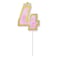 Number 4 Glitter Crown Cake Topper PT-1026