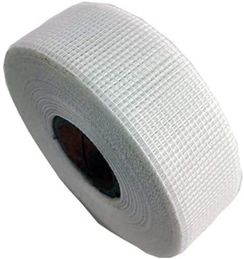 Abbasali 50mm X 90mtr Long Plasterboard Mesh Joint Scrim Drywall Fibre Glass Self Adhesive, Wall Hole Or Crack Repair Gypsum Board Joint Tape