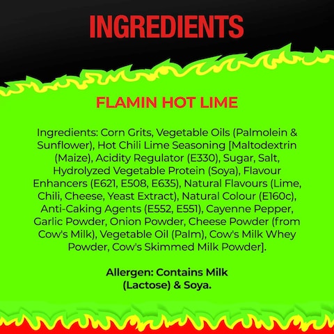 Cheetos Crunchy Flamin Hot Lime Cheese Flavoured Snacks 200g