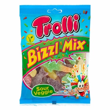 Trolli Bizzl Mix Vegan Sweet Sour Gummy Bag 200g