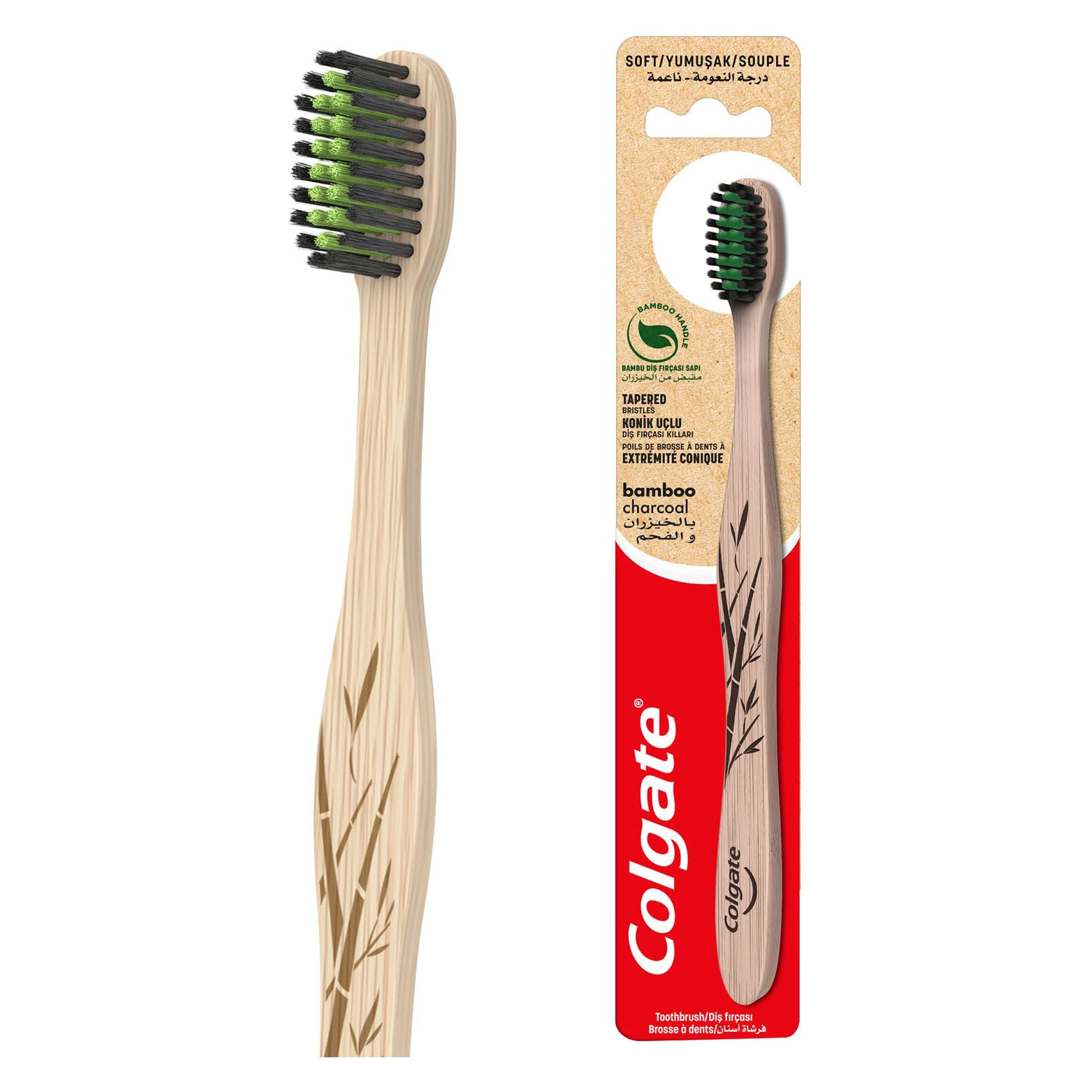 Colgate Bamboo Charcoal Black Soft Toothbrush 1 Pcs