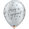 11In Printed Balloon Engagement Elegant Sprkls-Slvr Latex 6 pcs
