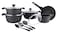 Prestige Essentials 12 pc set Black Granite Non-Stick Aluminium
