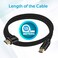 Promate 4K Right Angle HDMI Cable 3M Black
