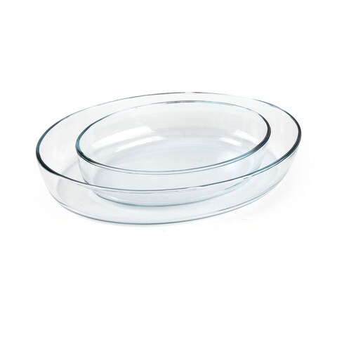 Borcam Oval Platter - 1550cc + 3200cc - 2 Pieces