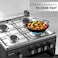 NIKAI 4 Burner Gas Cooker, 50x55 Full Safety, Oven And Open Grill Function, Free Standing Cooking Range, Easy Cleaning, Robust Burners, Rapid Preheat, Made In Turkey, U3110NBFS, Black