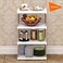 COOLBABY 4 Tier Simple Kitchen Shelving,Multipurpose Bathroom Countertop Storage Shelf,42 x 22 x 80 Storage Rack