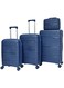 Morano Hard-Side Luggage Set For Unisex Polypropylene Lightweight 4 Double Wheeled Suitcase With Built-In TSA Type Lock (4 Pcs, Dark Blue)
