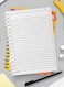 لوحة  دفتر سلك ٦٠ ورقة بغلاف من الورق المقوى بتصميم سحاب ومطر، لتسجيل الملاحظات وتدوين التذكيرات للعمل أو الجامعة أو المدرسة