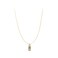 Aiwanto Necklace With Beautiful White Stoned Pendant Gold Neck Chain Girls Womens Fashion