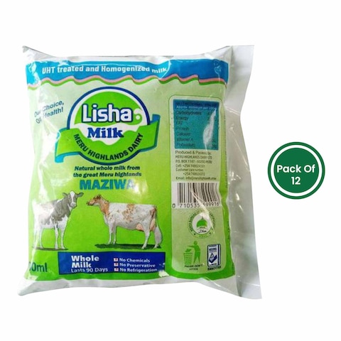 Lisha Esl Full Cream Milk 500Ml X Pack Of 12