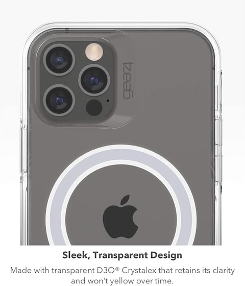 Gear4 Crystal Palace Snap designed for iPhone 13 Pro MAX case cover compatible with MagSafe with D30 Impact Protection upto 13 Feet / 4 Meter - Clear