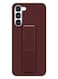 Samsung Galaxy S23 Grip Case Magnetic Kickstand Cover with Foldable Hand Strap Maroon
