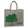 Printed Natural Jute and Cotton Shopping Bag