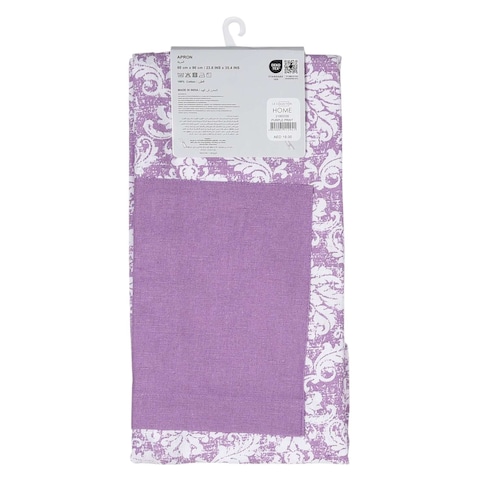 LA Collection 170 GSM Cotton Printed Apron Purple 60x90cm