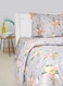 KLUB LINEN King Comforter 4PC Set Jasmine Blossom 144TC Poly Cotton Printed Design