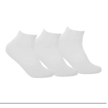White Plain Socks 3Pc Pack