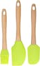 Royalford 3 Pcs Silicon Tools With Wooden Handle, Rf10274, Basting Brush With Spatula For Cooking, Baking &amp; Bbq, Easy To Clean Food Brush, Heat Resistant Grill Brush