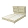 In House Le&oacute;n Velvet Bed Frame - Queen - 200x150 cm - Beige