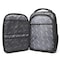 Senator Nylon Unisex Daypack 18-Inch Lightweight Backpack with Laptop Compartment Reflective Lattice Water Resistant Casual Hiking Travel Bag for Business College School Students - KH8122 (Black)