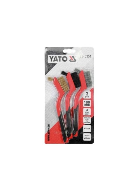 Yato 3Pcs Wire Brush Set 3 X 7 Rows