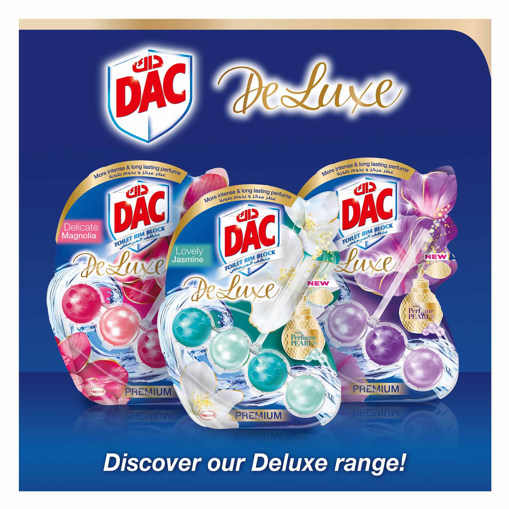 Dac Deluxe Delicate Magnolia Toilet Rim Block 150g