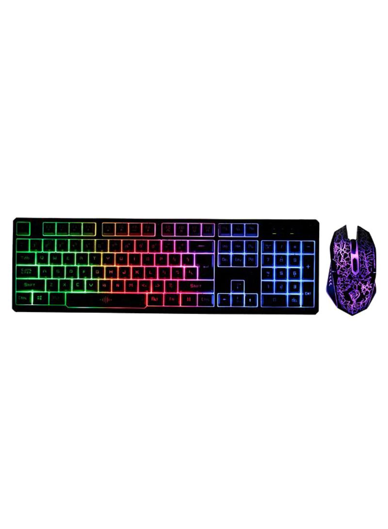 Buy Generic Gaming Keyboard And Mouse Set Black Online | Carrefour UAE