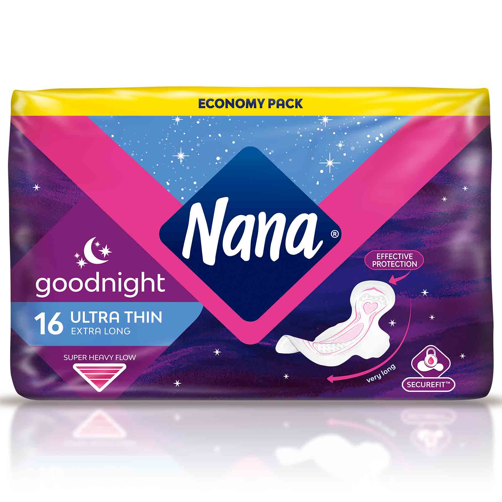 Nana Women Pads Ultra Thin Extra Long Night 16 Pads product thumbnail 2